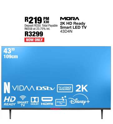 MORA 2K HD Ready Smart LED TV 43D4N