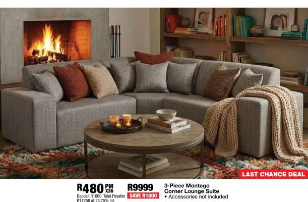 3-Piece Montego Corner Lounge Suite