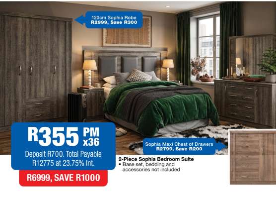 2-Piece Sophia Bedroom Suite