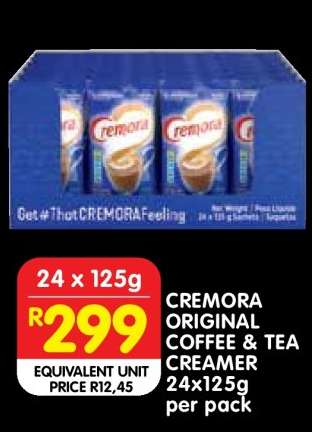 CREMORA ORIGINAL COFFEE & TEA CREAMER 24x125g per pack