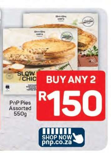 PnP Pies Assorted 550g