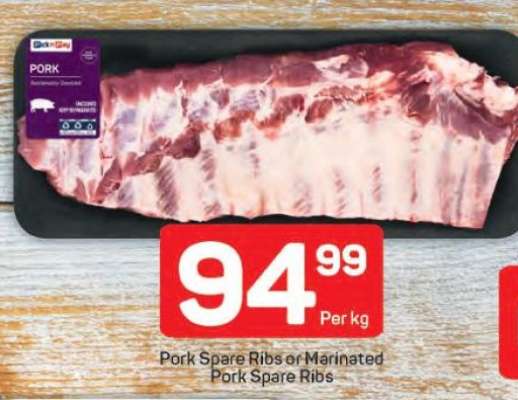 Pork Spare Ribs or Marinated Pork Spare Ribs