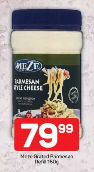 Meze Grated Parmesan Refill 150g
