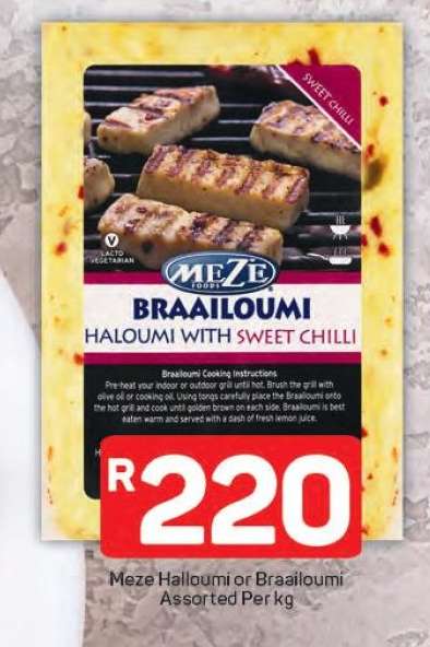 Meze Halloumi or Braailoumi Assorted Per kg