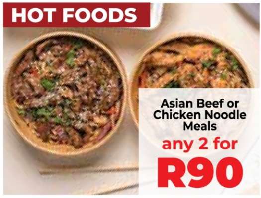 Asian Beef or Chicken Noodle Meals