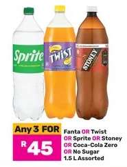 Fanta, Twist, Sprite, Stoney, Coca-Cola Zero, No Sugar