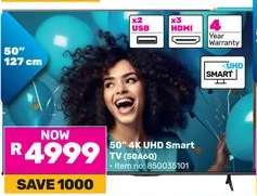 50" 4K UHD Smart TV (50A60)