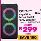 Amplify Mega Vibe Series Dual 4 Party Speaker