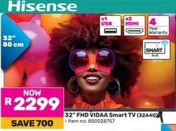 Hisense 32" FHD VIDAA Smart TV (32A40)