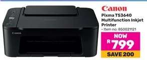 Canon Pixma TS3640 Multifunction Inkjet Printer