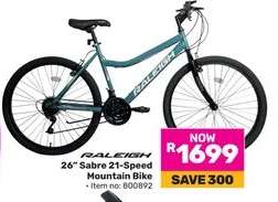 Raleigh 26" Sabre 21 Speed Mountain Bike