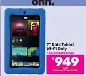 7" Kids Tablet Wi-Fi Only
