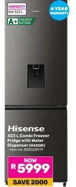 Hisense 323 L Combi Freezer Fridge with Water Dispenser (H425BI)