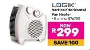 Logik Vertical/Horizontal Fan Heater