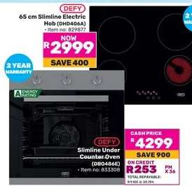 Defy 65 cm Slimline Electric Hob (DHD406A)