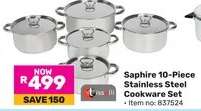Saphire 10-Piece Stainless Steel Cookware Set