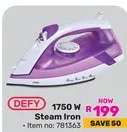 DEFY 1750 W Steam Iron