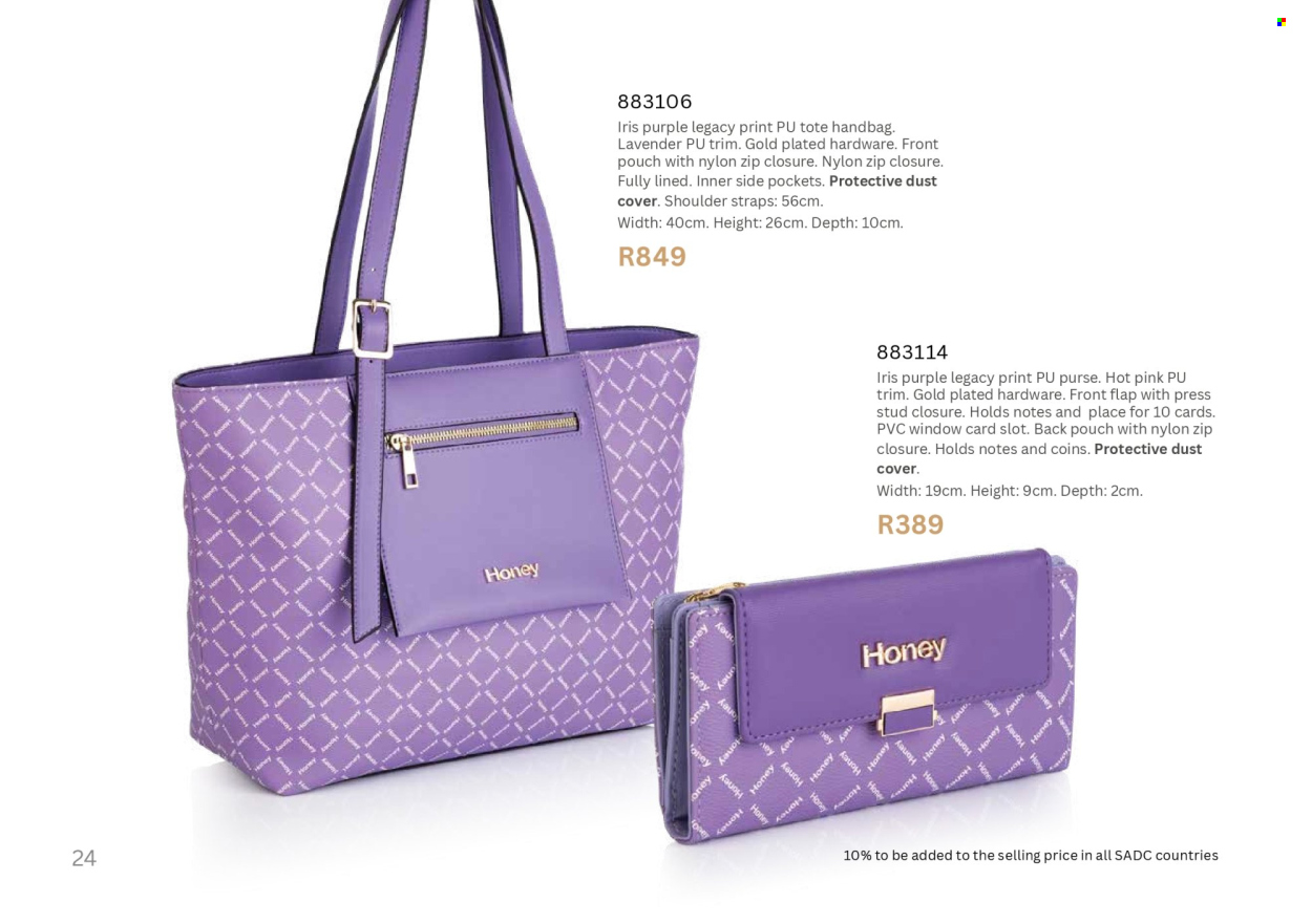 Honey specials. Page 26