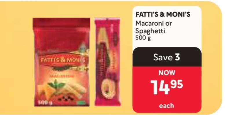 Fatti's & Moni's Macaroni or Spaghetti