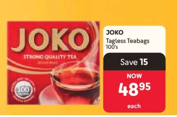 JOKO Tagless Teabags 100's
