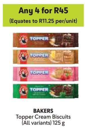 BAKERS TOPPER CREAM BISCUITS