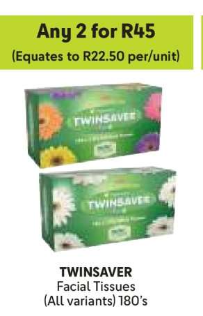 Twinsaver Facial Tissues
