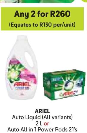 ARIEL Auto Liquid / Auto All in 1 Power Pods