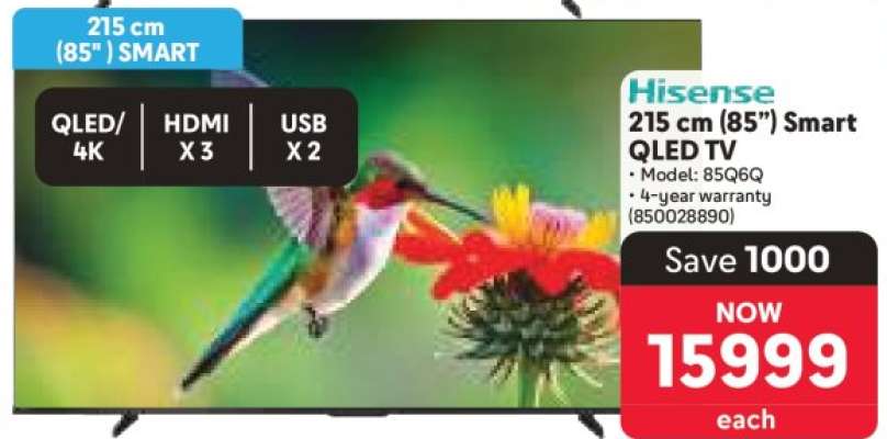 Hisense 215 cm (85") Smart QLED TV