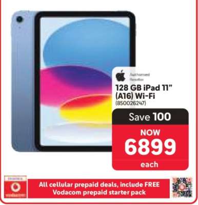 128 GB iPad 11” (A16) Wi-Fi