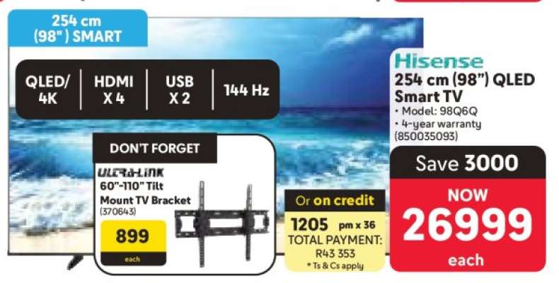 Hisense 254 cm (98”) QLED Smart TV