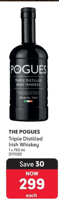 THE POGUES Triple Distilled Irish Whiskey
