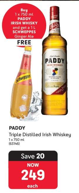 Paddy Triple Distilled Irish Whiskey