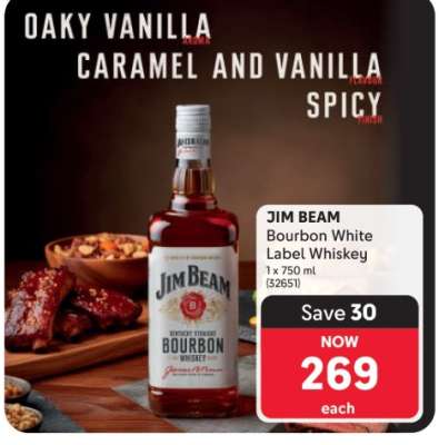 JIM BEAM Bourbon White Label Whiskey