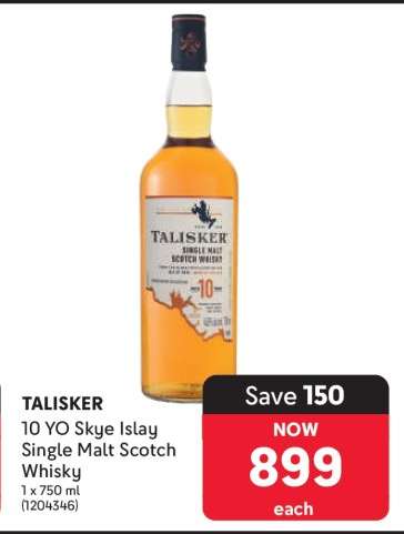 TALISKER 10 YO Skye Islay Single Malt Scotch Whisky