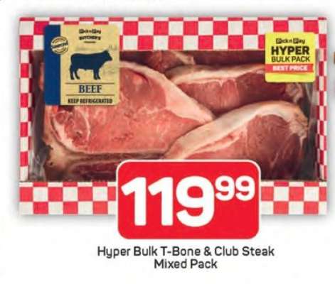 Hyper Bulk T-Bone & Club Steak Mixed Pack
