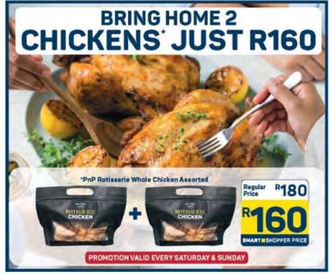 PnP Rotisserie Whole Chicken Assorted