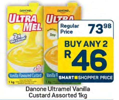 Danone Ultramel Vanilla Custard Assorted 1kg