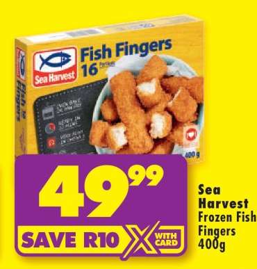 SEA HARVEST FROZEN FISH FINGERS 400g