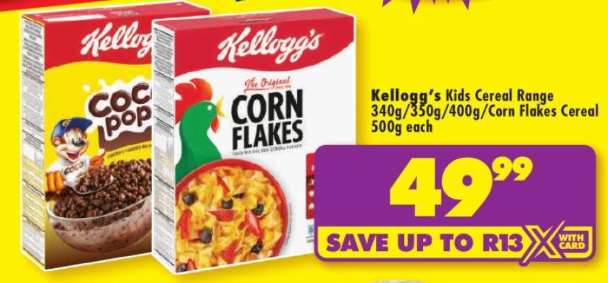 Kellogg's Kids Cereal Range