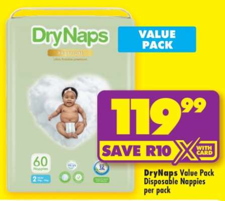 DryNaps Value Pack Disposable Nappies