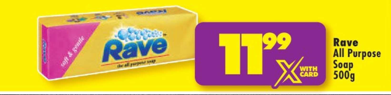 Rave All Purpose Soap 500g