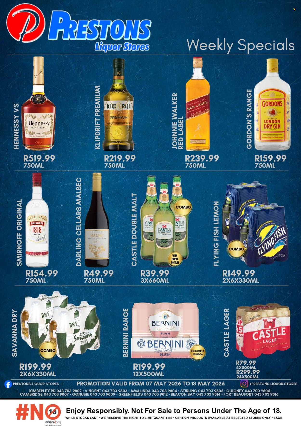Prestons Liquor Stores specials - 07/05/2026 - 13/05/2026. Page 1