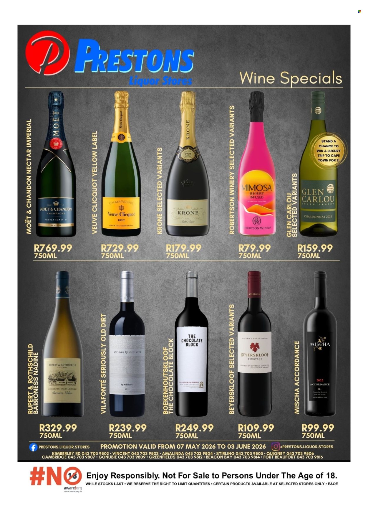 Prestons Liquor Stores specials - 07/05/2026 - 03/06/2026. Page 1