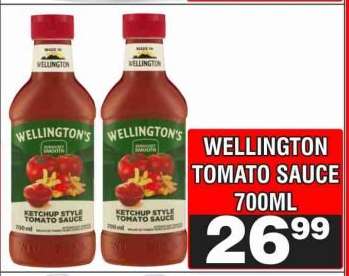 WELLINGTON TOMATO SAUCE 700ML
