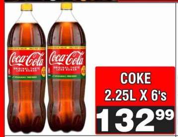 COKE 2.25L X 6's