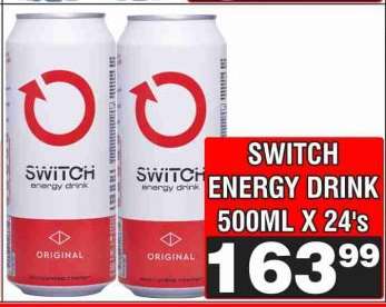 SWITCH ENERGY DRINK 500ML X 24's