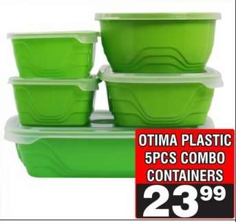 OTIMA PLASTIC 5PCS COMBO CONTAINERS