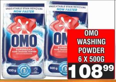 OMO WASHING POWDER 6 X 500G