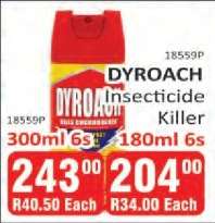 DYROACH Insecticide Killer 300ml 6s