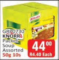 Knorr Packet Soup Assorted